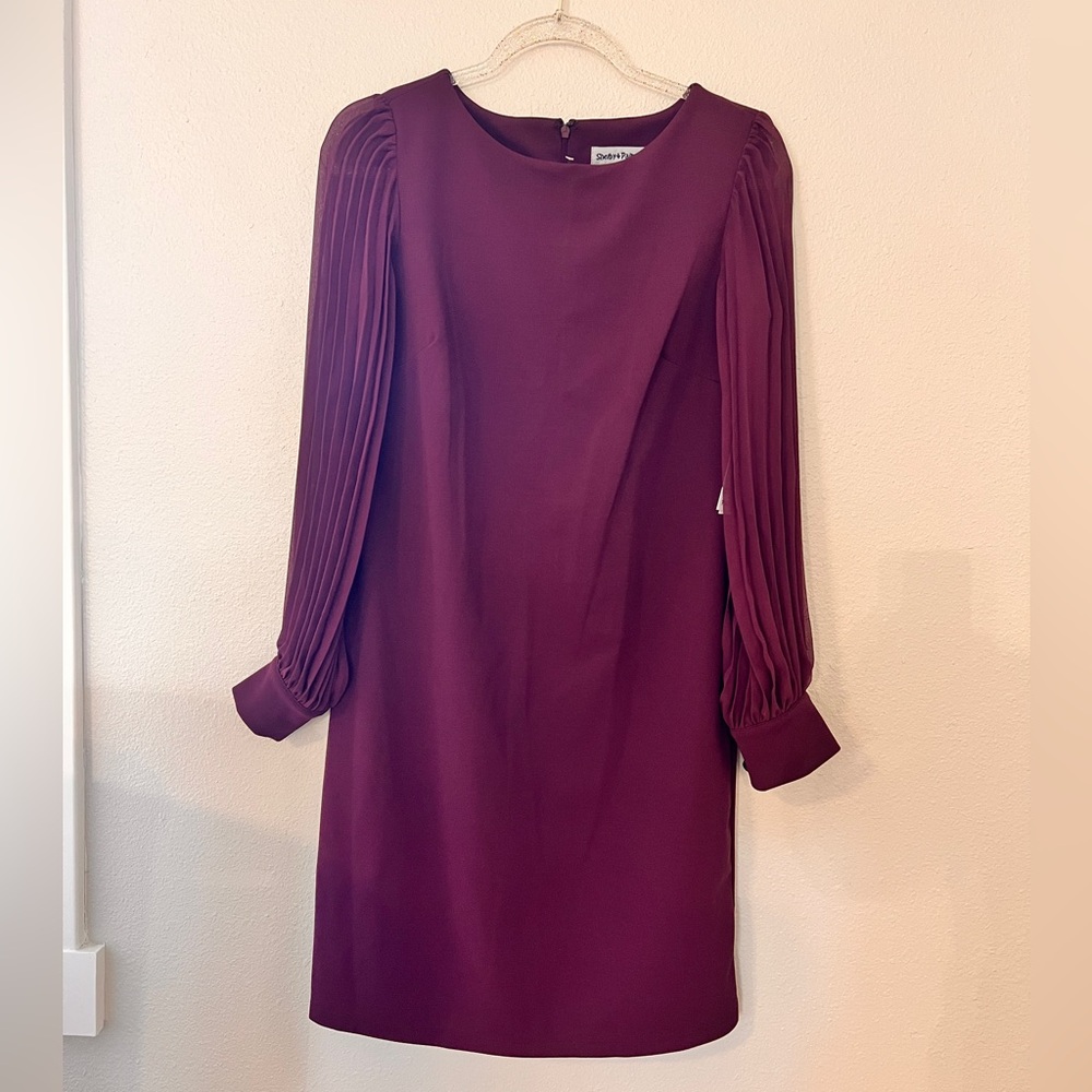 Shelby & Palmer Deep Purple Long Sleeve Dress